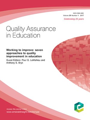 cover image of Quality Assurance in Education, Volume 25, Issue 1